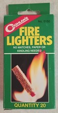 Coghlan's 0150 Fire Lighters - Quantity 20 in box (old and open box)