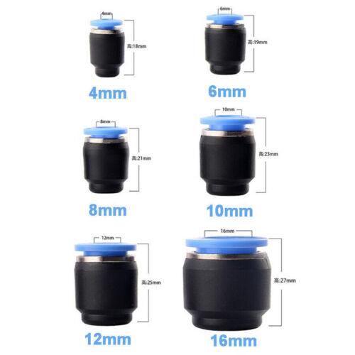 Pneumatische Einsteckarmaturen Luft Wasserschlauch Rohrstamm Nylon Speed Join Adaper T-Shirt - Bild 12 von 16