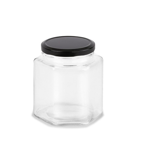 12 x Mini 95ML Hexagon Glass Jar with Lid Container Party Food Storage Jam Small - Picture 3 of 4