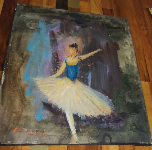 Pintura al óleo Sebastiano Ciarcia Italia bailarina original bailarines - Imagen 2 de 7