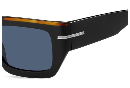 Occhiali da sole Hugo Boss BOSS 1502/S 062/KU nero Havana blu grigio lenti grandi - Foto 4 di 5