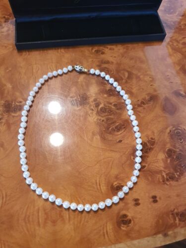 Akoya Perlenkette mit 585 Lapislazuli Goldverschluss - Bild 2 von 5