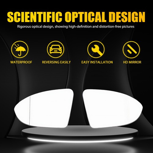 Right Left mirror glass for VW GOLF MK7 MK7.5 2013-2018 Heated Convex Base Plate - Picture 6 of 11