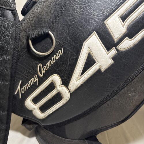 TOMMY ARMOUR 845 EVOLVING GRAVITY EVO BLACK LEATHER 6 WAY GOLF BAG W/ RAIN GUARD - Picture 4 of 12