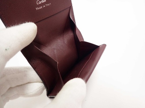 CARTIER Must Coin Wallet Purse Bifold Black - Picture 9 of 16