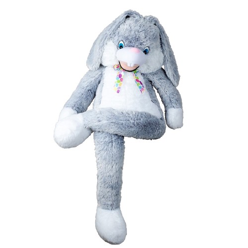 Plüsch Hase XXL 150 cm Riesen Kuscheltier mit bunter Schleife Osterhase Ostern - Bild 3 von 3