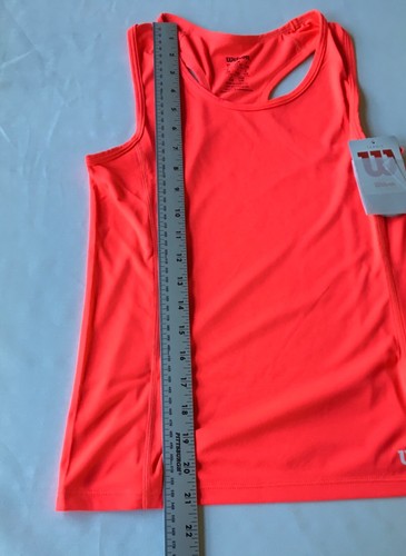 NWT Wilson Girls Size Large Neon Red Tank Top Sports Clothing Active Wear - Picture 6 of 10