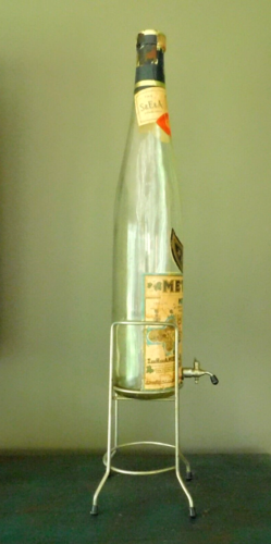 ATQ. 1915 GREEK METAXA GALLON LIQUOR BOTTLE DISPENSER w/ SPIGOT & STAND 31 1/2" - Picture 5 of 16