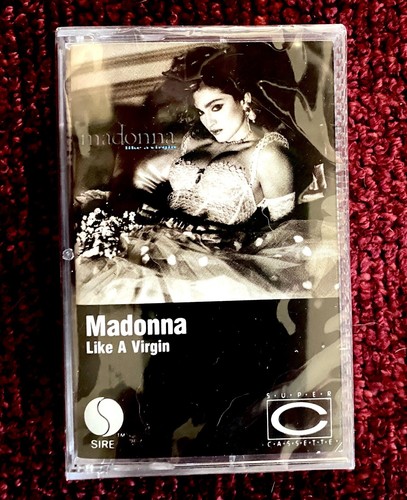 MADONNA SEALED CANADA TAPE LIKE A VIRGIN CASSETTE  BIG C & FULL FLAP BACK INSERT - Picture 1 of 8