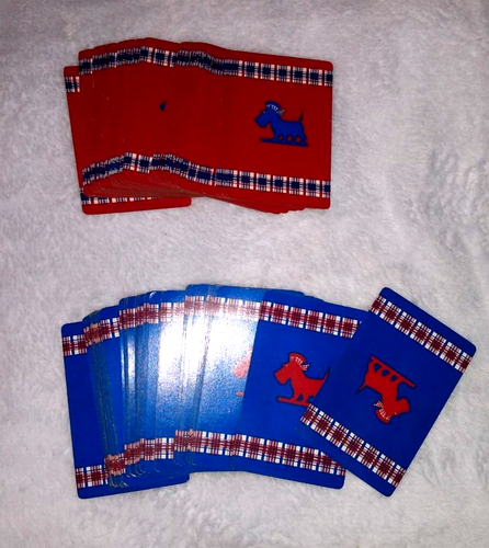 Vintage 1928 Russell Playing Card Co Hoot Mon Scottish Tartan 2 Deck Bridge Set - Picture 6 of 13