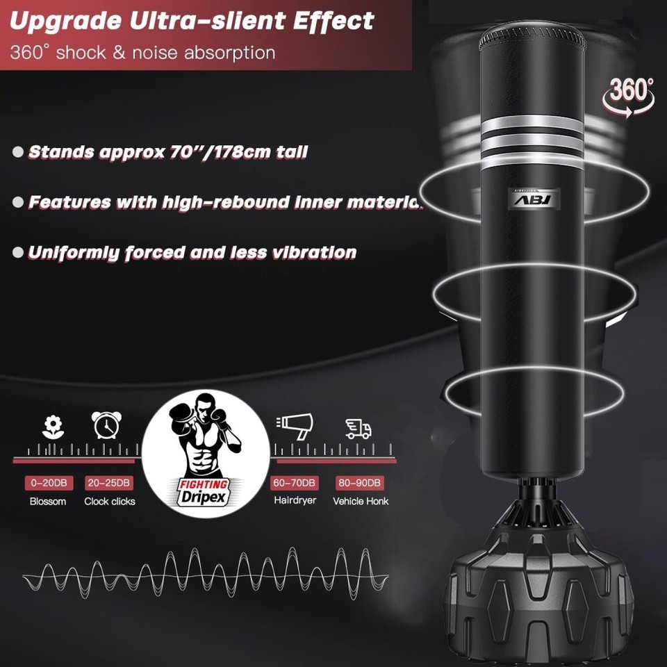 FREE STANDING PUNCH BAG STAND UP PEDESTAL KICK BOXING HEAVY DUTY