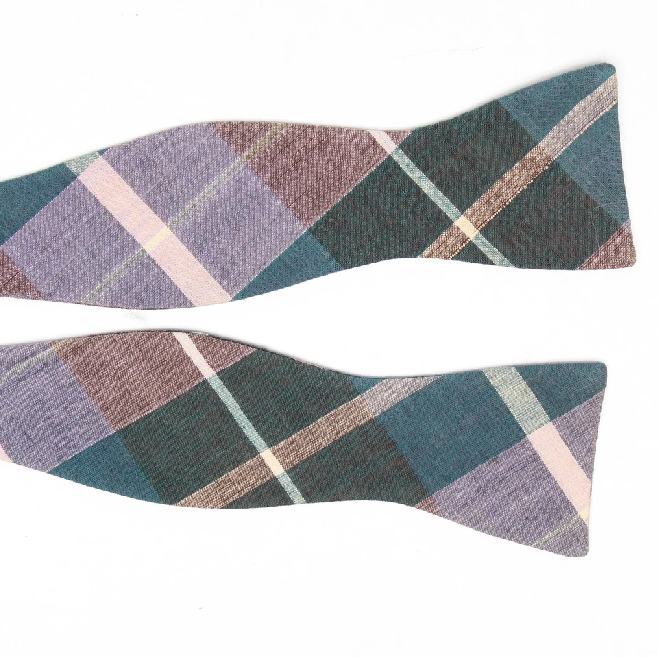 Pajarita de algodón gris oscuro mariposa a cuadros Robert Talbott para hombre de colección Foto 2 de 4