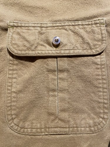 Camisa abotonada vintage Cabela's para hombre XLT marrón piel de ciervo gamuza suave años 90 suave - Imagen 3 de 8