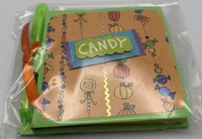 Handmade Post It Notes 3x3 Book With Pen. Halloween.  CANDY.