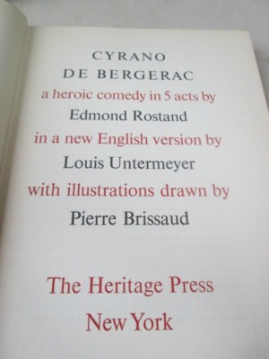 CYRANO De BERGERAC,1954,Edmond ROSTAND,Illust.BRISSAUD | eBay