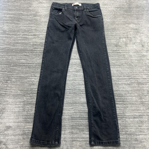 Levi's 511 Slim Jeans Size 18 Reg 29x31 Youth Black Denim - Picture 1 of 11