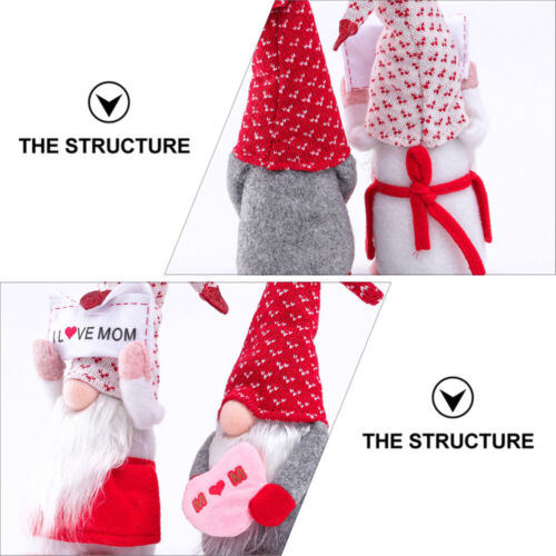 2pcs Plush Doll Mother' Day Gnome Doll Gnome Decorations Mother' Day Gift - Picture 7 of 12