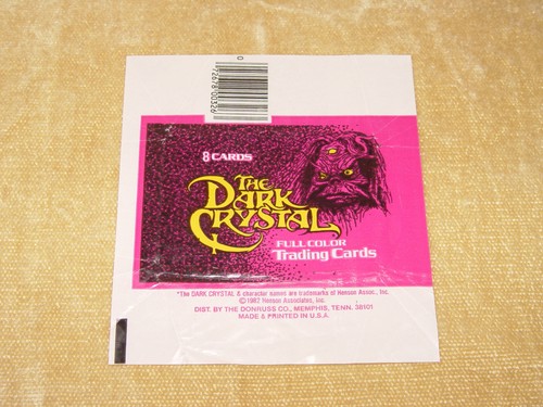 DARK CRYSTAL TRADING CARD PACKET WRAPPER FLAT READY TO FRAME - 1982 HENSON - USA - Picture 2 of 3