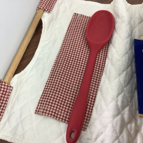 Bolso de Mano Pot Lux Rojo con 2 Herramientas para Servir + Tela de Guinga Acolchada Comidas para Comidas - Imagen 6 de 12
