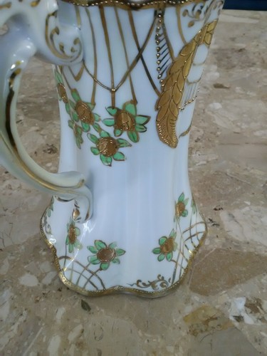 Nippon Hand-Painted Chocolate Teapot Coffee Tea Gold Trim Japanese Multi-colors  - Bild 8 von 12