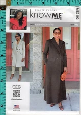 "Misses' Lined Coat in Two Lengths" ©2024 Know Me Beauté J'adore Ptn ME2103 8-16