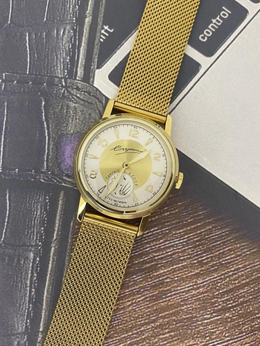 Vintage Pobeda Sputnik Watch – Golden Mechanical Russian Space Watch - Picture 7 of 19