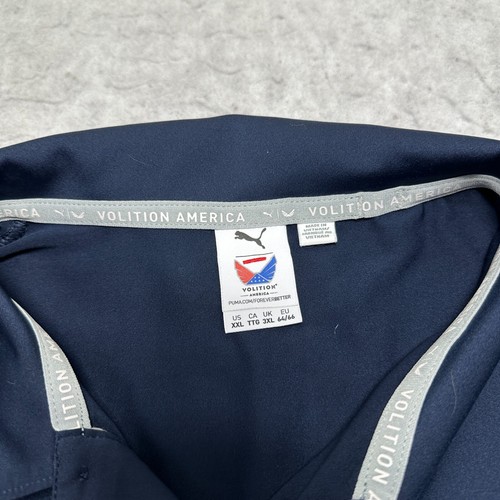Puma Volition American Dunes Flag Pocket Polo Shirt Navy Mens Size 2XL XXL - Picture 5 of 12