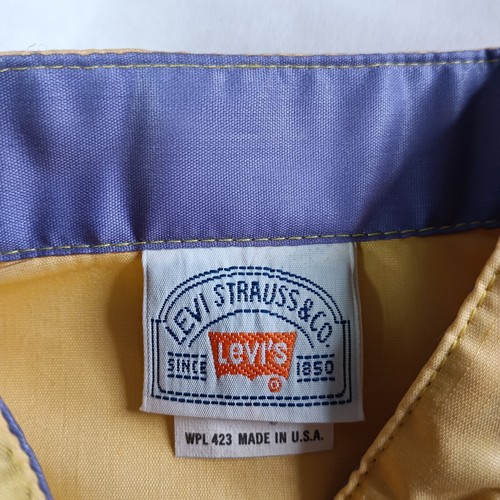 VINTAGE Levis Just For Girls Jacket Girls Size 6 Yellow Purple Kids Made In USA - Picture 4 of 8