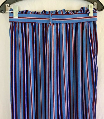 Band Of Gypsies Aqua Maroon Stripe Paperbag Waist Pants WR350810 Small - Bild 5 von 10
