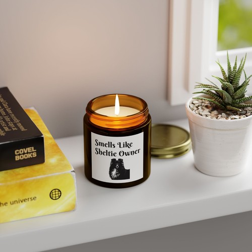 Smells Like Sheltie Owner - Vela perfumada - Amante de los perros 4 oz cera de albaricoque de coco - Imagen 16 de 25