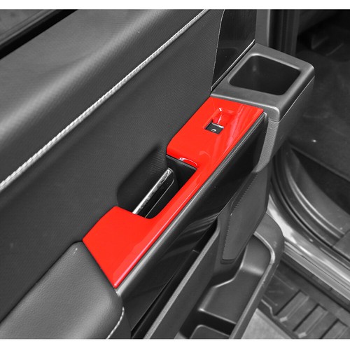 Cubierta de interruptor de panel elevador de ventana interior rojo para Ford F150 2021+ accesorios - Imagen 5 de 9