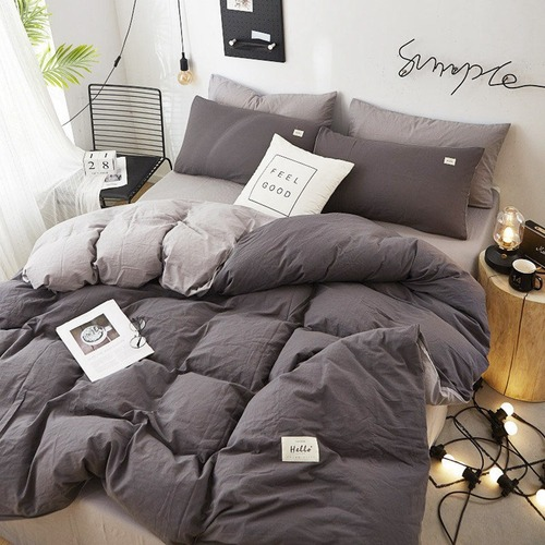 Home Textile Duvet Cover Pillow Case Bed Sheet AB Side Quilt Cover Bedding Set - Bild 6 von 16