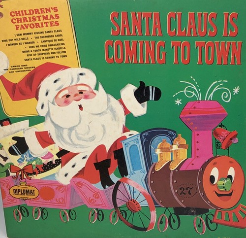 Santa Claus Is Coming To Town Christmas Album Cartoon Cover Art Lp - Bild 1 von 3