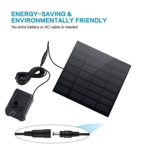 Solar Water Panel Power Fountain Pump Kit Pool Garden Pond Watering Submersible - Picture 3 of 8