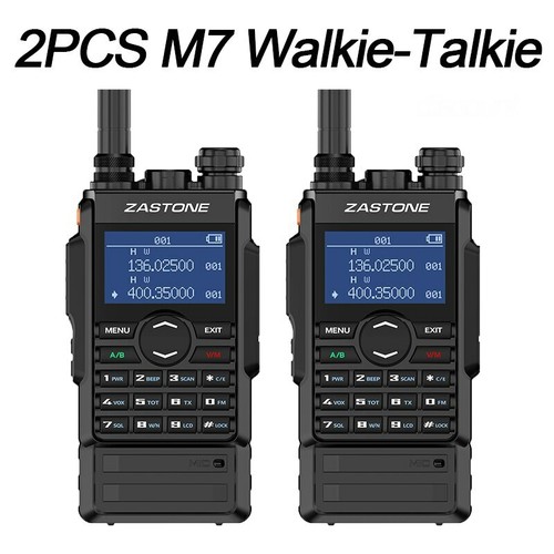 2PCS Zastone M7 5W Walkie Talkie UV Portable Radio Walkie Talkie Two Way Radio