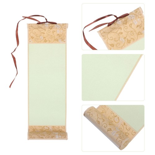 4 Count Zen Small Hanging Scroll Blank Calligraphy Paper Chinese - Picture 12 of 12
