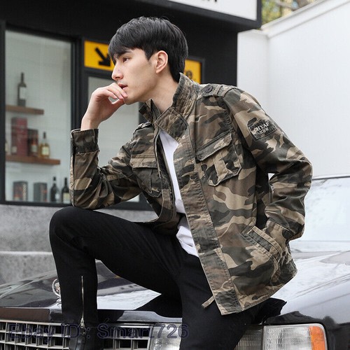 Mens Coat jacket Coat Autumn/Winter Casual Camo Work Coat Jacket - Picture 20 of 29