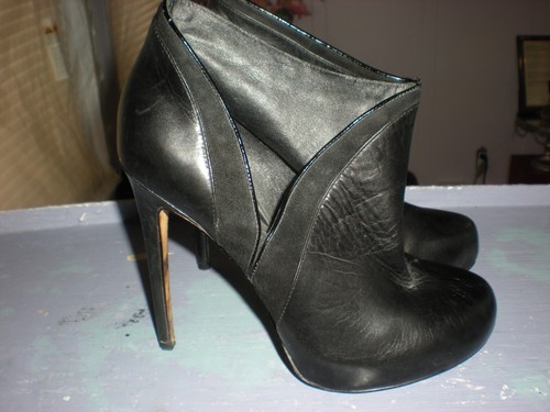 Alejandro Ingelmo Vero Cuoio BLACK SZ 36 ANKLE BOOTIE HEELS - Picture 2 of 9