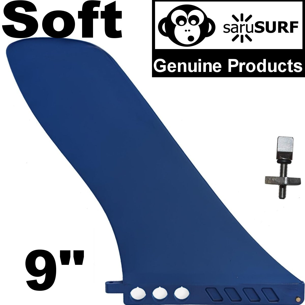 SaruSURF US Box Center Fin Dolphin Skeg Hard Plastic 9" For Longboard Sup Airsup