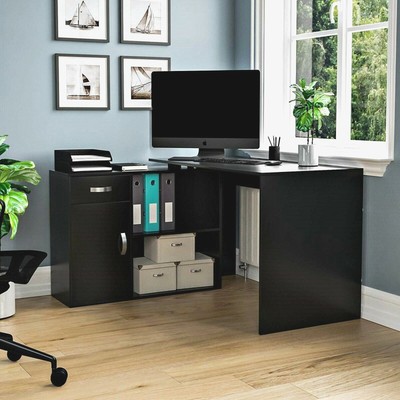 Corner Computer Desk Large Student Home Office Pc Writing Table