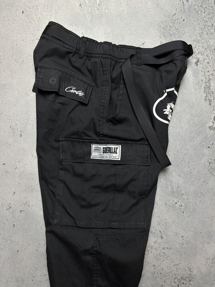 Corteiz Rules The World RTW Guerillaz Cargo Pants W/ Graphic Print