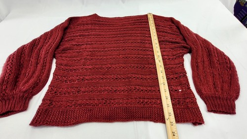 Suéter para mujer Shein Borgoña Talla Grande - Imagen 3 de 10