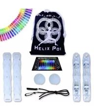 Helix Poi UltraPoi LED Poi Set Best Light Up Glow Poi Flow Rave Dance