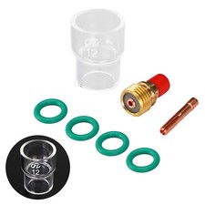 7pcs TIG Welding Torch Stubby Gas Lens Glass Cup Kit For WP-9/20/25  UE U4 A B9