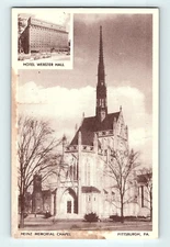 Heinz Memorial Chapel Pittsburgh Pennsylvania Vintage Postcard G1