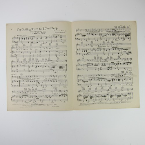 Sheet Music I'm Getting Tired So I Can Sleep Irving Berlin This Is The Army 1942 - Picture 2 of 12