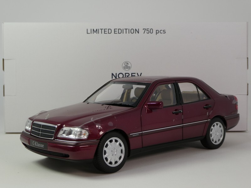 Norev Mercedes Benz C-Class Almandine Red Metallic 1993 1/18