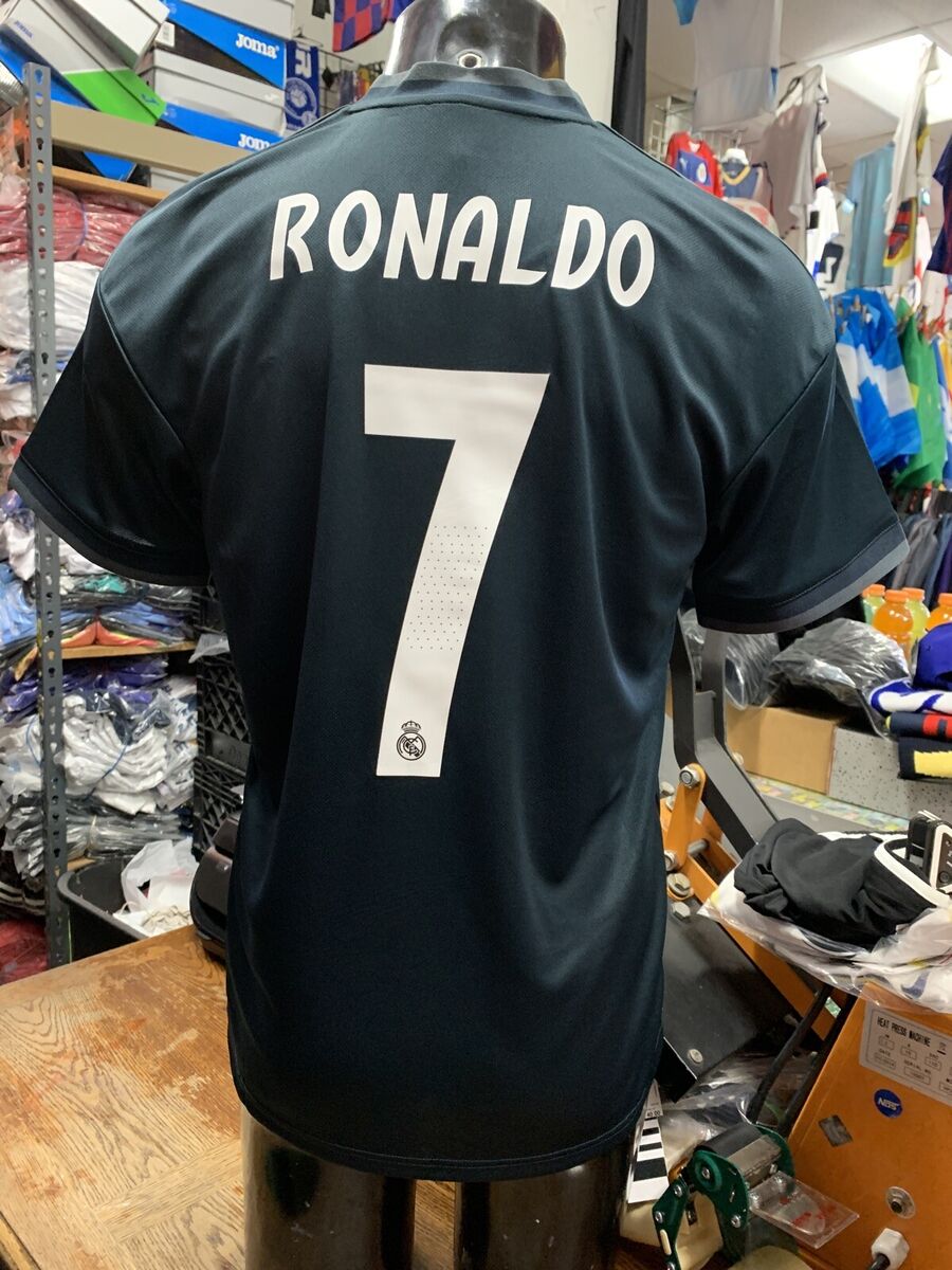 Adidas Real Madrid Away Jersey Retro Classic #7 RONALDO Size Adidas Real Madrid Away Jersey Retro Classic #7 RONALDO Size