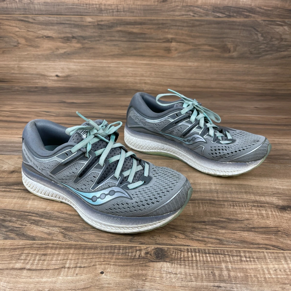 Saucony Triumph ISO 5 S10462 4 Women s Gray Aqua Sneaker Shoes Size US 7.5
