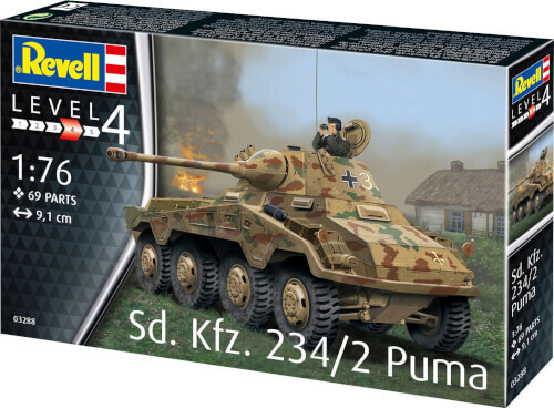 Revell BS-MILITAERFAHRZEUGE / WAFFEN Sd.Kfz. 234/2 Puma 1 ;76 - Bild 15 von 15